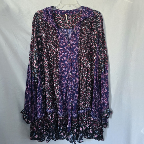 Free People Lost in You Floral Printed Mini Dress XL - Picture 7 of 8